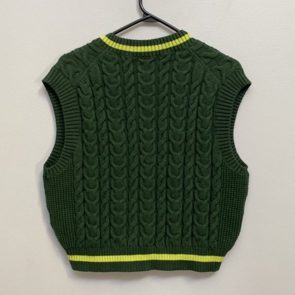 Aritzia Sunday Best Green Winston Cropped Vest Size XS - Picture 7 of 9